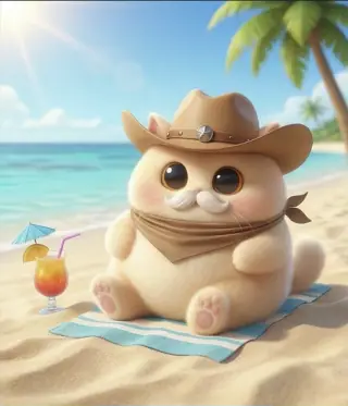 Sheriff Good Vibes at the beach
